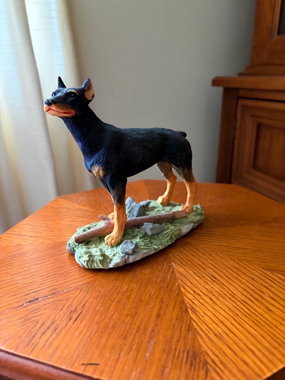 Black and Tan Dog Figurine Decorative Statue - Pets Dog